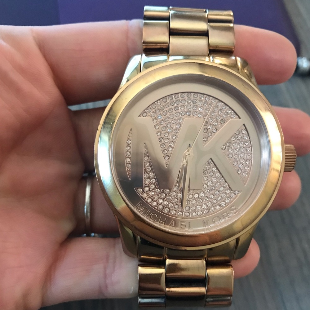 Rose gold Michael Kors Big face watch